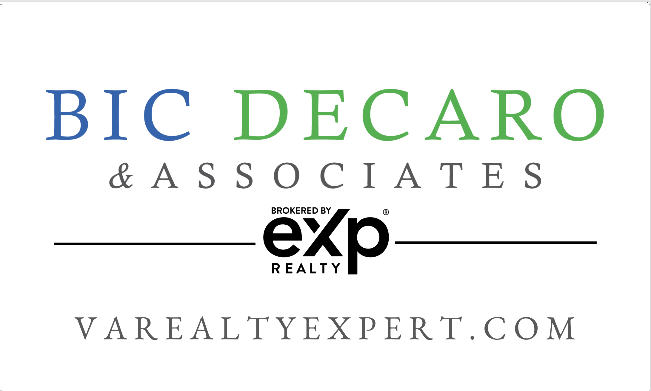 Bic DeCaro & Associates EXP Realty Banner