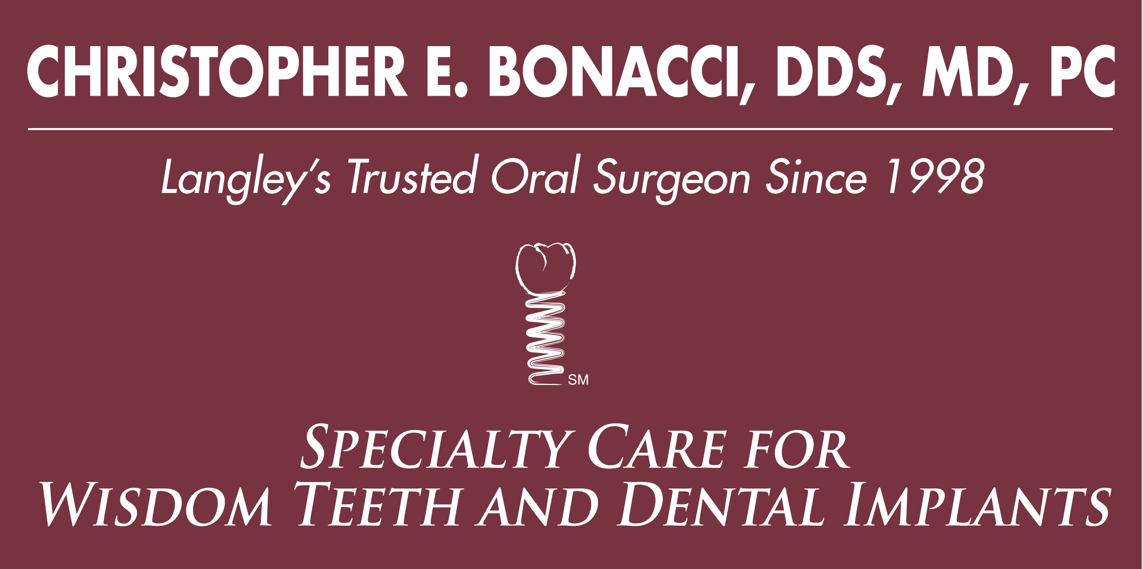 Dr. Chris Bonnacci Banner